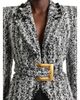 Balmain Balmain Two-Tone Tweed Belted Jacket - 3