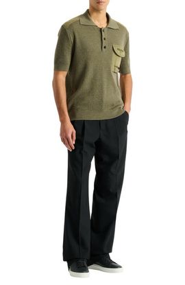 Balmain Balmain Vintage Utility ribbed knit polo