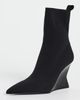 Balmain Balmain Wedge Knit Ankle Boots Noir - 2