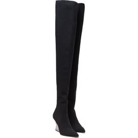 Balmain Balmain Wedge knit thigh-high boots
