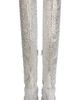 Balmain Balmain Wedge Thigh-High Satin Boots with Crystals - 3