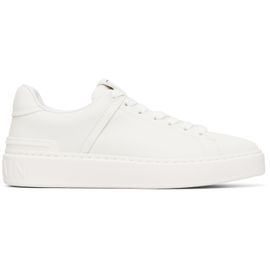 BALMAIN BALMAIN White B-Court Calfskin Sneakers