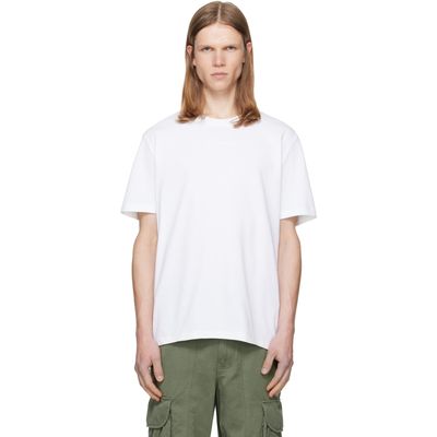 BALMAIN BALMAIN White Embroidered 'Balmain Paris' T-shirt