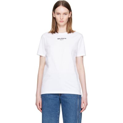 BALMAIN BALMAIN White 'Givenchy Paris' Print T-shirt