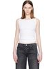BALMAIN BALMAIN White Jersey Draped Top - 1
