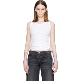 BALMAIN BALMAIN White Jersey Draped Top