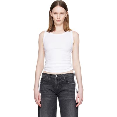 BALMAIN BALMAIN White Jersey Draped Top