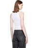 BALMAIN BALMAIN White Jersey Draped Top - 3