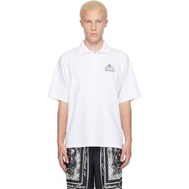 BALMAIN BALMAIN White Printed 'Balmain Vine' Polo