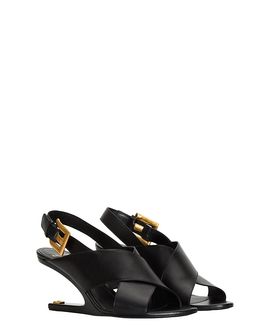 Balmain Balmain Women's Anthem No Wedge Smooth Leather Sandals