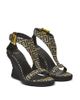 Balmain Balmain Women's Anthem Wedge Espadrilles in Monogram Jacquard - 1