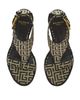 Balmain Balmain Women's Anthem Wedge Espadrilles in Monogram Jacquard - 4