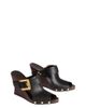 Balmain Balmain Women's Anthem Wedge Smooth Leather Mules - 1