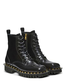 Balmain Balmain Women's Glazed Leather Army Boots