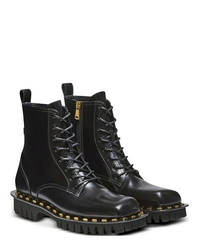 Balmain Balmain Women's Glazed Leather Army Boots