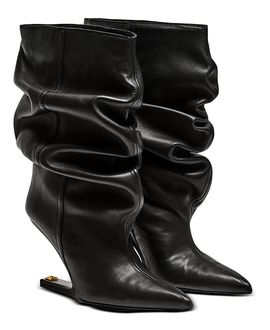 Balmain Balmain Women's "No Wedge" Smooth Leather Ankle Boots
