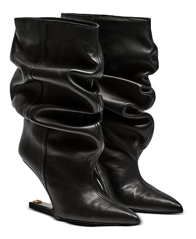 Balmain Balmain Women's "No Wedge" Smooth Leather Ankle Boots