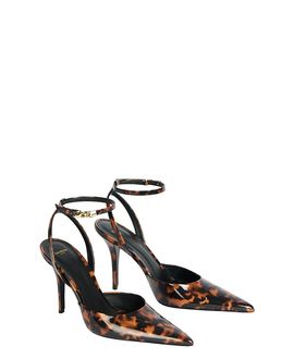 Balmain Balmain Women's Printed Patent Leather Strappy Courts