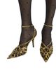 Balmain Balmain Women's Python-Effect Leather Cage Sandals - 2