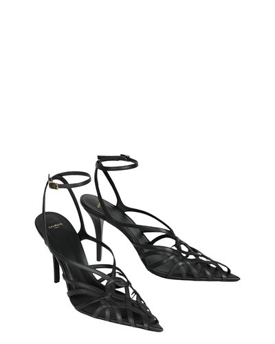 Balmain Balmain Women's Smooth Leather Cage Sandals