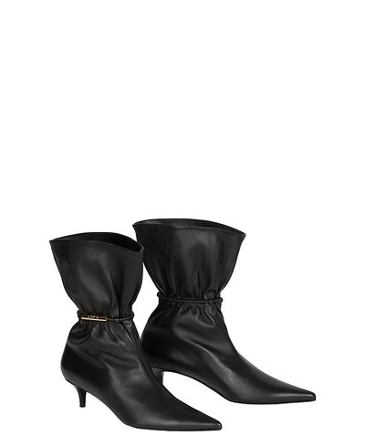 Balmain Balmain Women's Sphynx Smooth Leather Ankle Boots