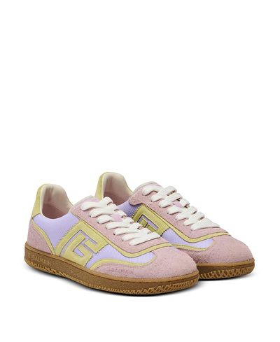 Balmain Balmain Women's Swan Suede and Mesh Trainers
