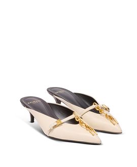 Balmain Balmain Women's Sync Leather Mules with Pointed Toe