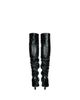 Balmain Balmain Women's Thigh-High Wedge Boots in Crinkled Patent Leather - 4