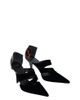 Balmain Balmain Women's Velvet and Printed Patent Leather Courts - 1