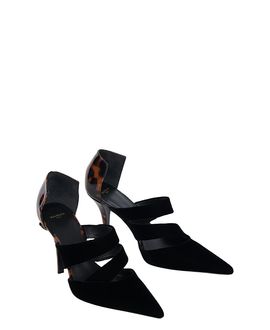 Balmain Balmain Women's Velvet and Printed Patent Leather Courts