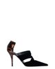 Balmain Balmain Women's Velvet and Printed Patent Leather Courts - 3