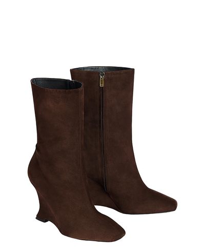 Balmain Balmain Women's Wedge Ankle Boots in Suede