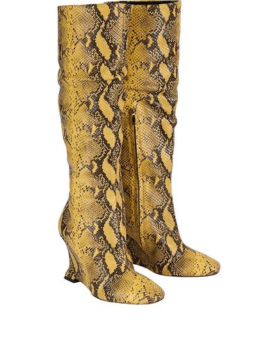 Balmain Balmain Women's Wedge Boots in Python-Effect Leather