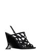 Balmain Balmain Women's Wedge Cage Sandals in Suede - 3