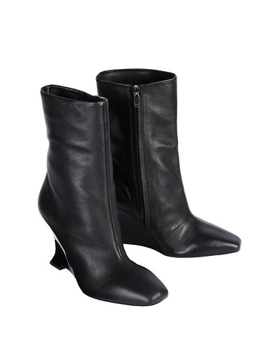 Balmain Balmain Women's Wedge Smooth Leather Ankle Boots