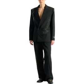 Balmain Balmain Wool blazer with "Sand Effect Amethyst" embroidery