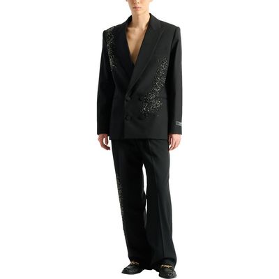 Balmain Balmain Wool blazer with "Sand Effect Amethyst" embroidery