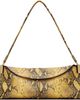 BALMAIN BALMAIN Yellow & Black 64-83 Small Python-Effect Leather Bag - 1
