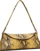 BALMAIN BALMAIN Yellow & Black 64-83 Small Python-Effect Leather Bag - 2