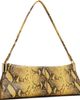 BALMAIN BALMAIN Yellow & Black 64-83 Small Python-Effect Leather Bag - 3