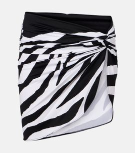 Balmain Balmain Zebra-print beach cover-up