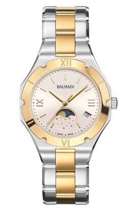 Balmain Be Balmain Moonphase Two-Tone Bracelet Watch, 33mm