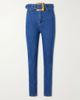BALMAIN Belted high-waist straight-leg jeans - 1