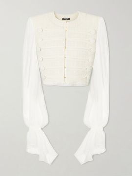 BALMAIN Brandebourg tweed blouse