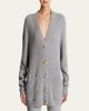Balmain Cashmere Rib V-Neck Cardigan - 4