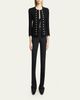 Balmain Collarless Tweed Fitted Jacket - 2