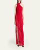 Balmain Cross Neck Draped Jersey Gown - 2