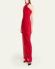 Balmain Cross Neck Draped Jersey Gown - 4