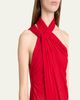 Balmain Cross Neck Draped Jersey Gown - 5
