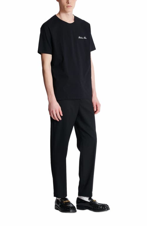 Balmain Embroidered Balmain Signature T-Shirt